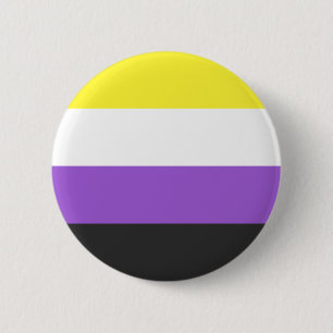 NB Nonbinary Non-Binary Pride Flag  Button