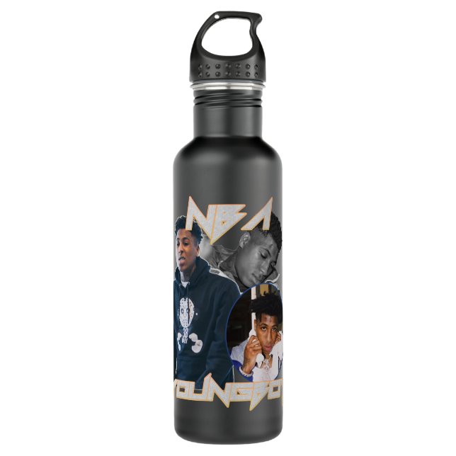 NBA YOUNGBOY Classic Essential T Shirt Stainless Steel Water Bottle (Front)