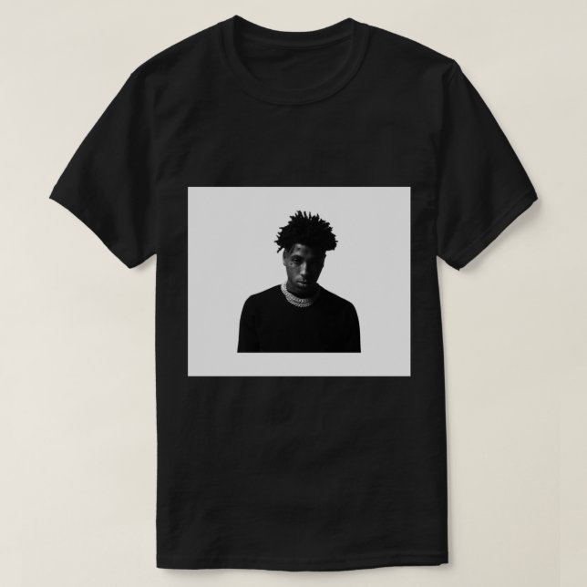 NBA YOUNGBOY Shower Curtain T-Shirt (Design Front)