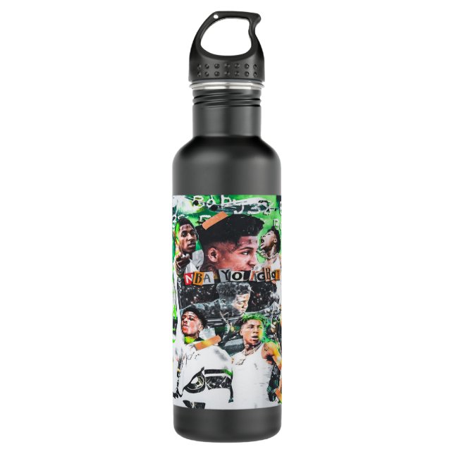 nba-youngboy stainless steel water bottle (Front)