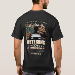 NBCA Petaluma Veterans Day Parade Vets In Vettes T-Shirt