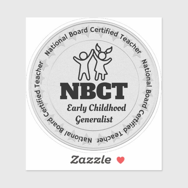 NBCT Teacher Early Childhood Generalist Board Cert Sticker (Sheet)
