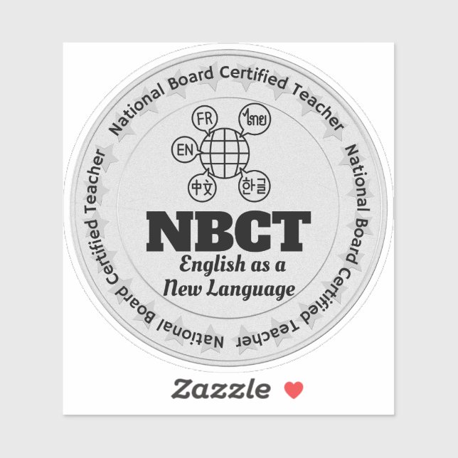 NBCT Teacher English as a New Language  Sticker (Sheet)