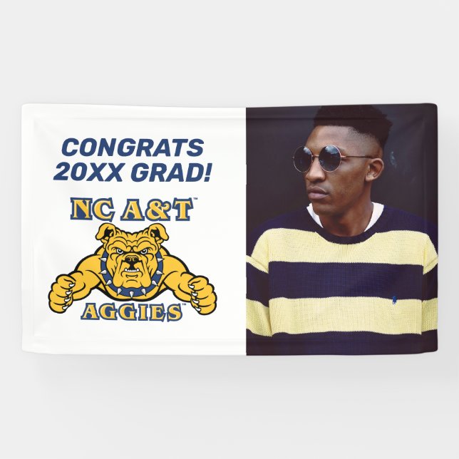 NC A&T Aggies | Aggie Bulldog Banner (Horizontal)