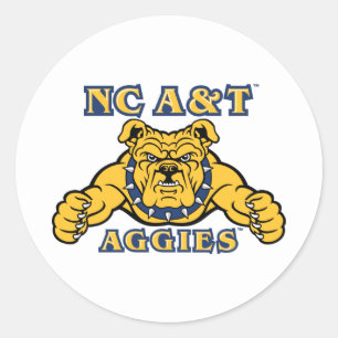 NC A&T Aggies Aggie Bulldog Classic Round Sticker