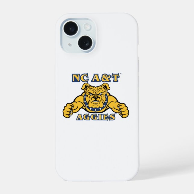 NC A&T Aggies | Aggie Bulldog iPhone 15 Case (Back)