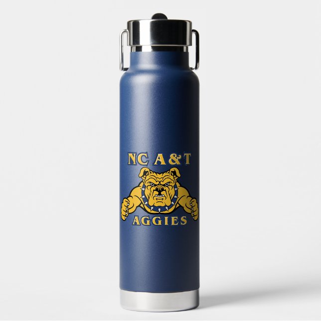 NC A&T Aggies | Aggie Bulldog Water Bottle (Front)