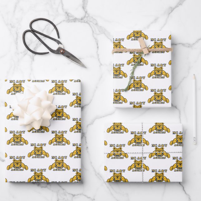 NC A&T Aggies | Aggie Bulldog Wrapping Paper Sheets (Front)