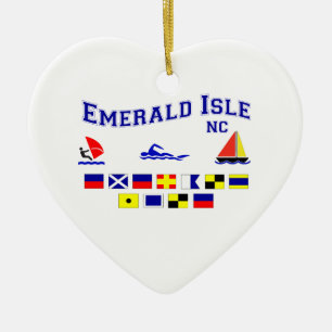 NC Emerald Isle SIG FL Ceramic Ornament