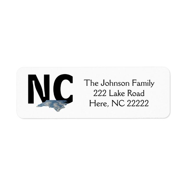 NC With Clouds Return Address Labels (Front)