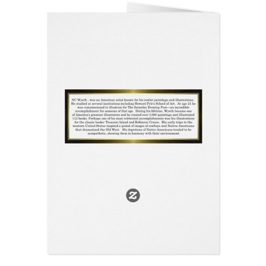 NC Wyeth Historical Painting Native Indian Canoe (Back)