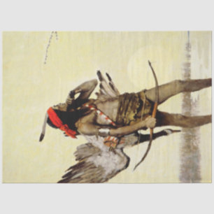 NC Wyeth Historical Painting Native Indian Hunting Tissue Paper