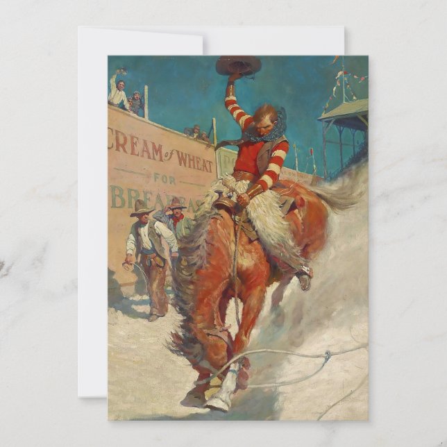 NC Wyeth Historical Painting "The Rodeo" Invitation (Front)