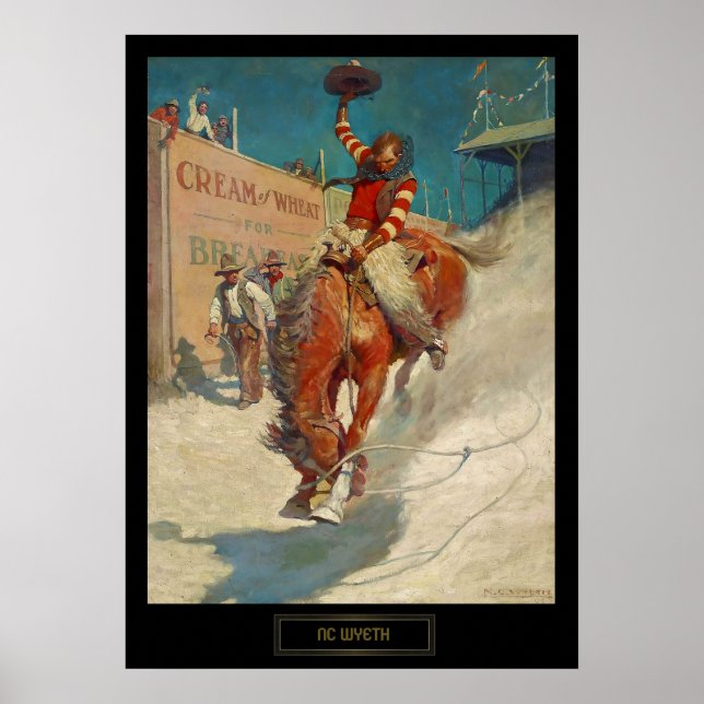 NC Wyeth Historical Painting "The Rodeo" Poster (Front)