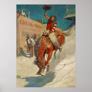 NC Wyeth Historical Painting "The Rodeo" Poster