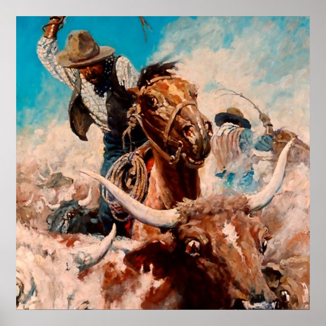 NC Wyeth Painting “Cutting Out” Poster (Front)