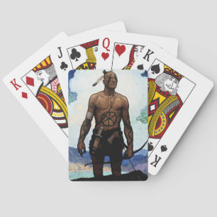 NC Wyeth Painting “Last of the Mohicans” Poker Cards