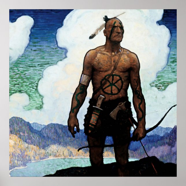 NC Wyeth Painting “Last of the Mohicans” Poster (Front)