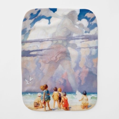 NC Wyeth The Giant Artwork Beach Coastal Baby Burp Cloth