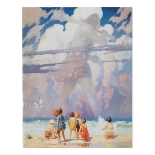 NC Wyeth The Giant Artwork Beach Coastal Faux Canvas Print