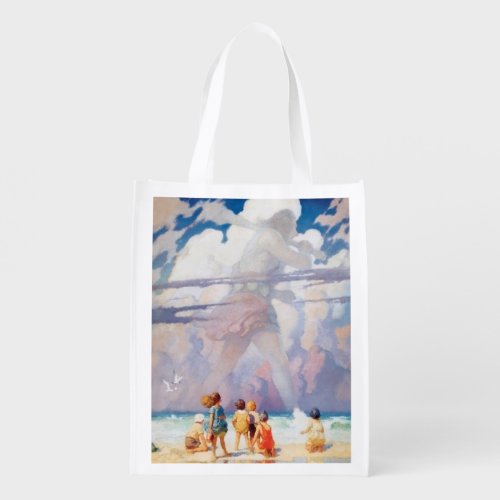 NC Wyeth The Giant Artwork Beach Coastal Grocery Bag