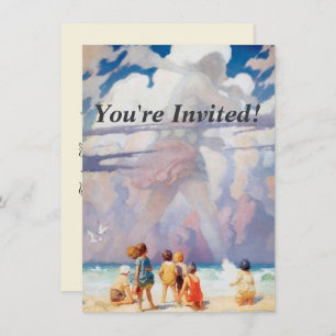 NC Wyeth The Giant Artwork Beach Coastal Invitation
