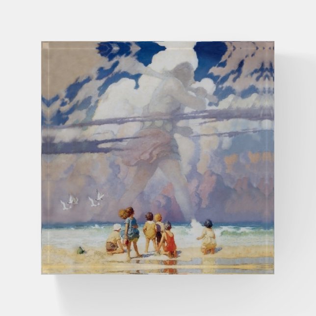 NC Wyeth The Giant Artwork Beach Coastal Paperweight (Front)