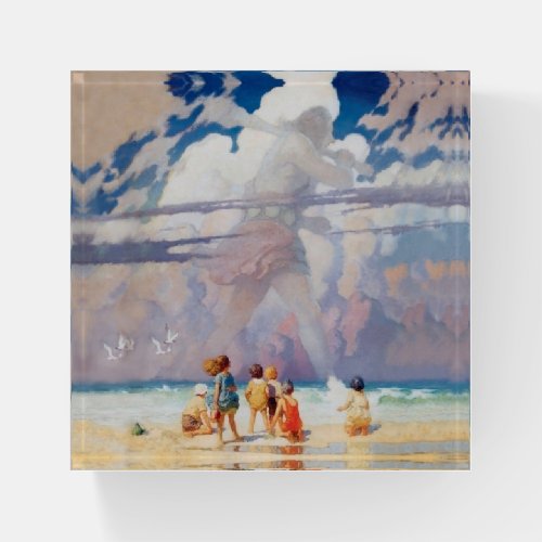 NC Wyeth The Giant Artwork Beach Coastal Paperweight