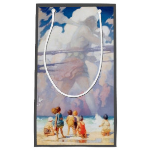 NC Wyeth The Giant Artwork Beach Coastal Small Gift Bag