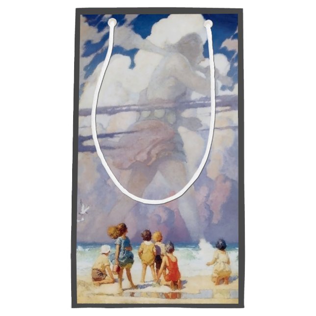 NC Wyeth The Giant Artwork Beach Coastal Small Gift Bag (Front)