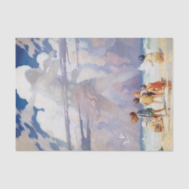 NC Wyeth The Giant Artwork Beach Coastal Tissue Paper (Front)