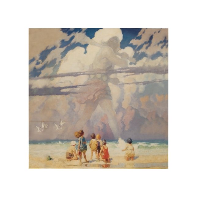 NC Wyeth The Giant Artwork Beach Coastal Wood Wall Art (Front)