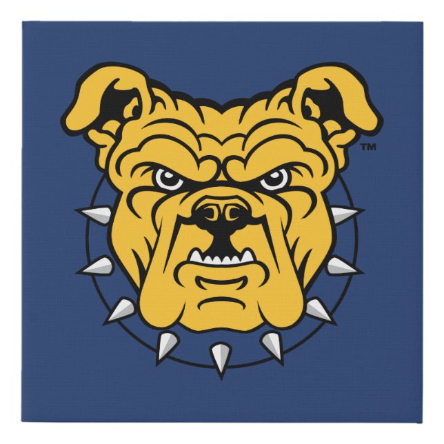NCA&T State University | Bulldog Face Faux Canvas Print (Front)