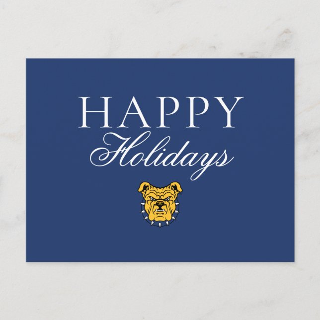 NCA&T State University | Bulldog Face Holiday Postcard (Front)