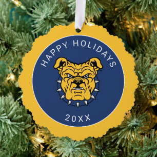 NCA&T State University   Bulldog Face Ornament Card