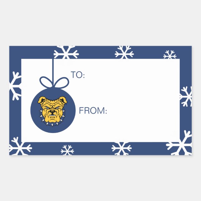 NCA&T State University | Bulldog Face Rectangular Sticker (Front)