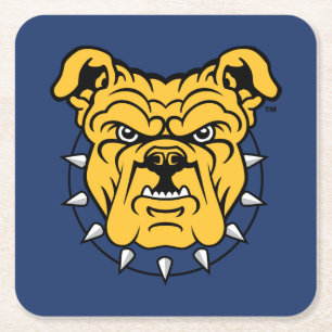 NCA&T State University Bulldog Face Square Paper Coaster