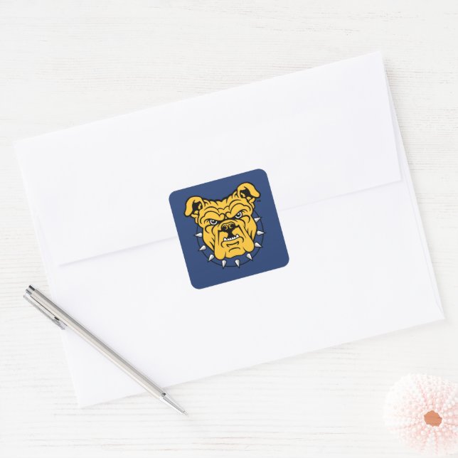 NCA&T State University | Bulldog Face Square Sticker (Envelope)