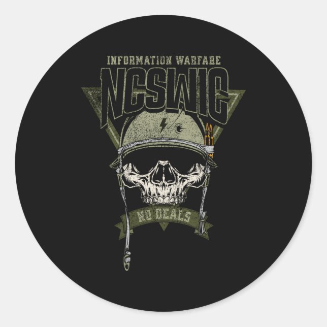 Ncswic Information Warfare Classic Round Sticker (Front)