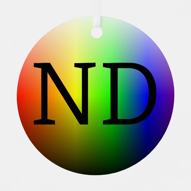 ND (NeuroDiverse) Metal Ornament (Front)