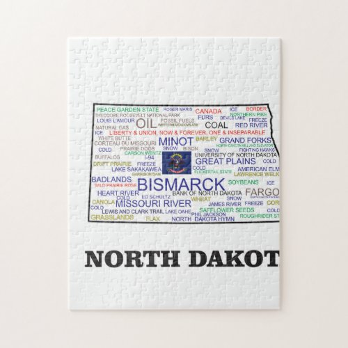 ND WORD STATE JIGSAW PUZZLE