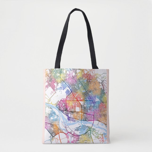 N'Djamena Chad City Map Tote Bag (Front)