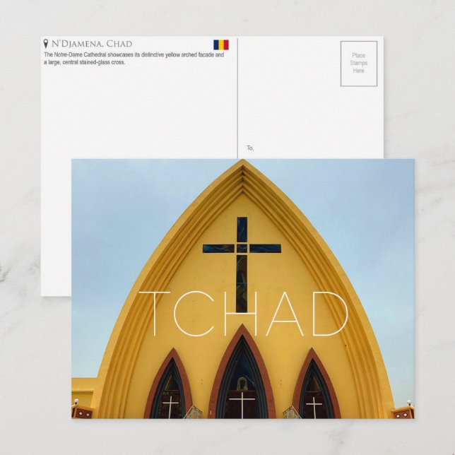 N'djamena, Chad Travel Postcard (Front/Back)