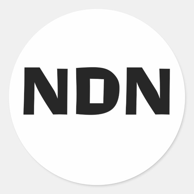 NDN decal Classic Round Sticker (Front)