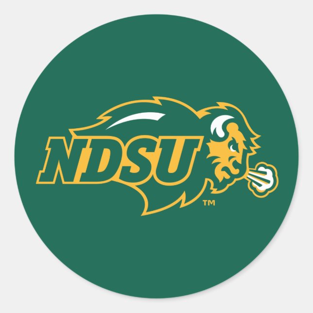 NDSU Bison Classic Round Sticker (Front)