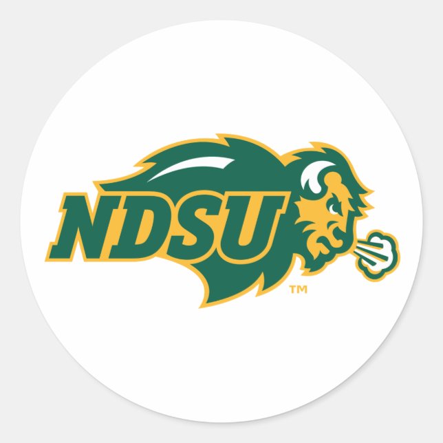 NDSU Bison Classic Round Sticker (Front)