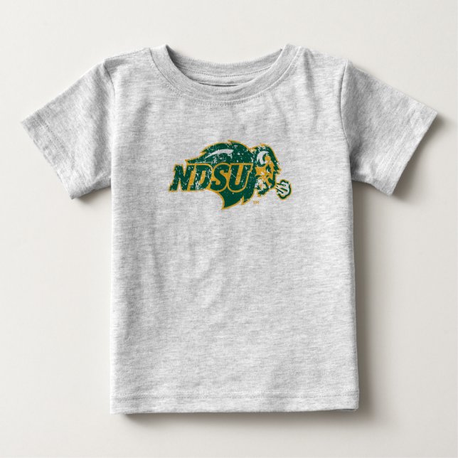 NDSU Bison Distressed Baby T-Shirt (Front)