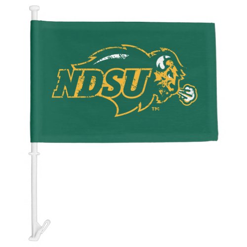 NDSU Bison Distressed Car Flag
