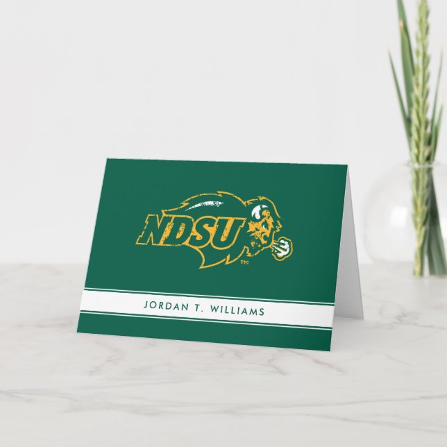 NDSU Bison Distressed Card (Front)