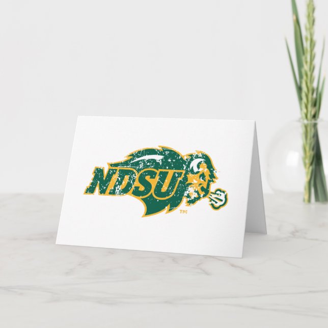 NDSU Bison Distressed Card (Front)